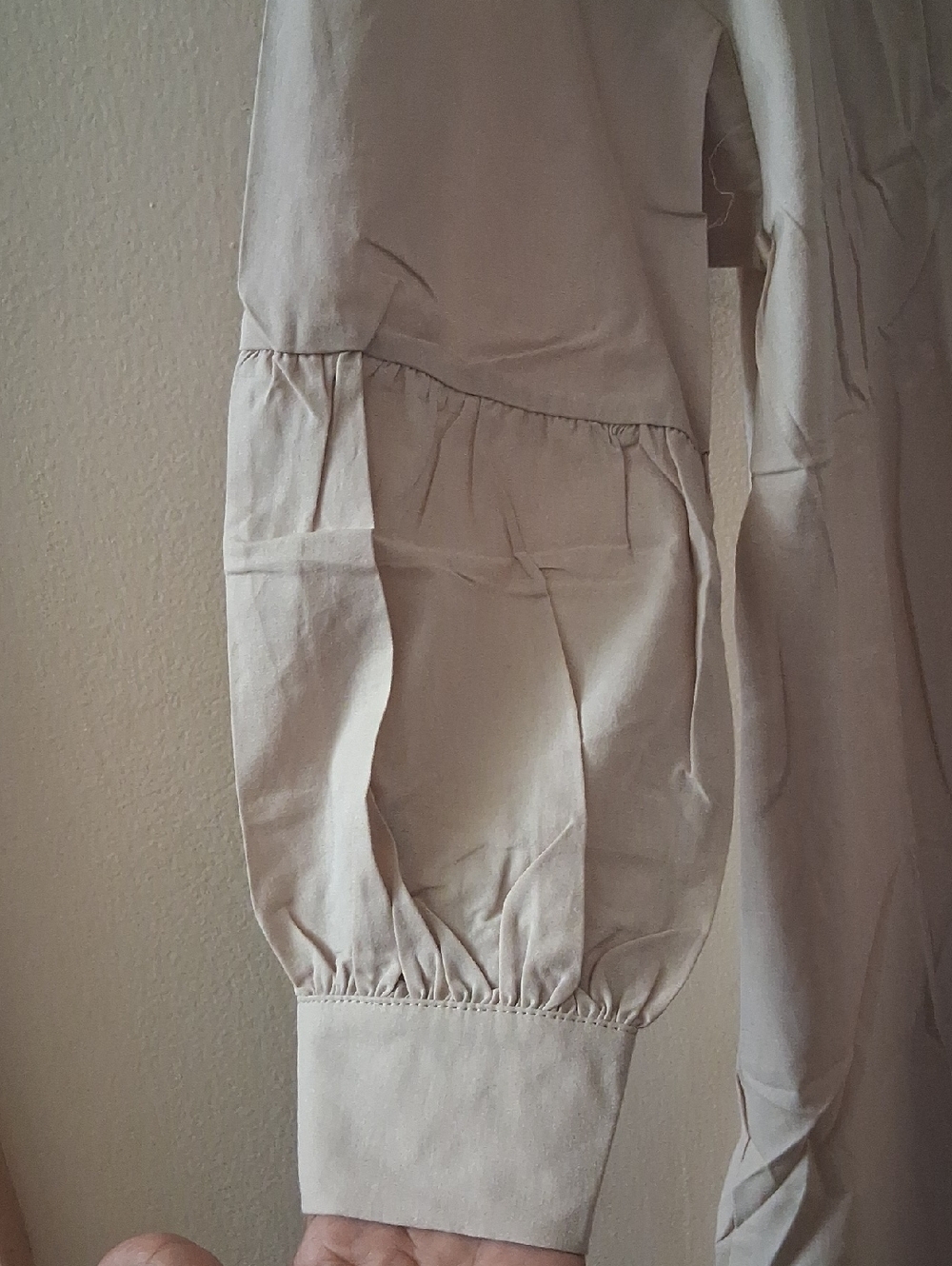 Boho Long Beach Dress Swim Cover-Up Oatmeal Medium Lagenlook Minimalist Modest - Picture 4 of 8